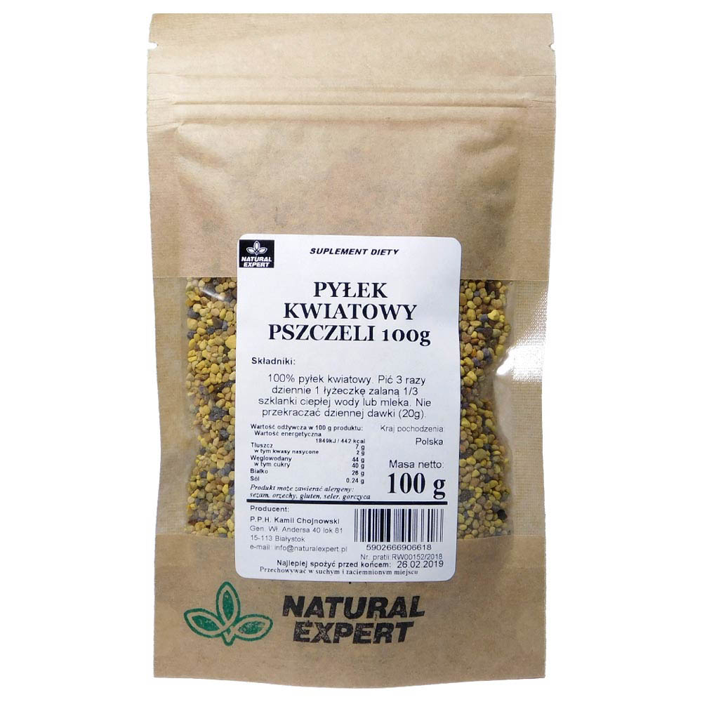 Oryginalne zdjęcie PYŁEK KWIATOWY PSZCZELI 100 g NATURAL EXPERT