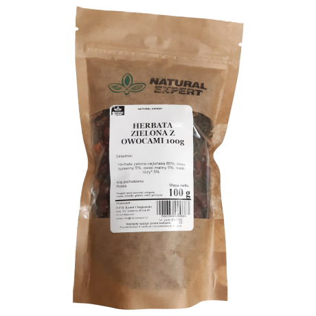 HERBATA ZIELONA Z OWOCAMI 100g