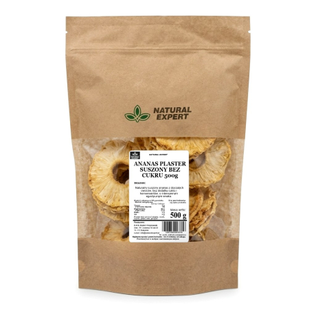 ANANAS PLASTER SUSZONY BEZ CUKRU 500g