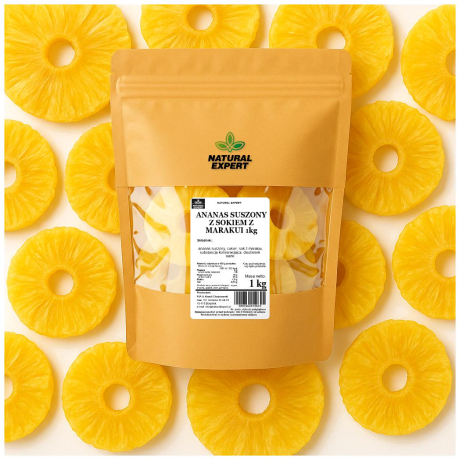 ANANAS SUSZONY Z SOKIEM Z MARAKUI 1kg