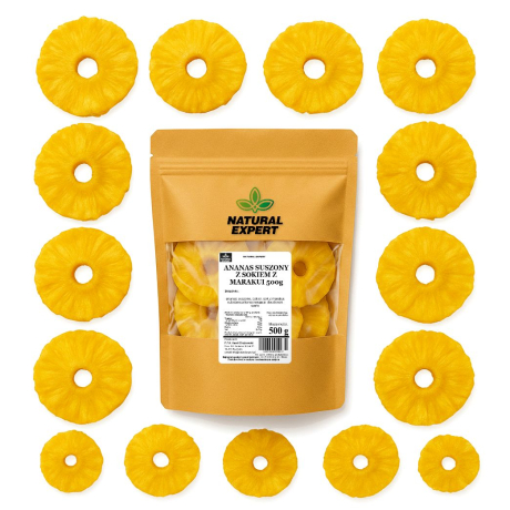 ANANAS SUSZONY Z SOKIEM Z MARAKUI 500g