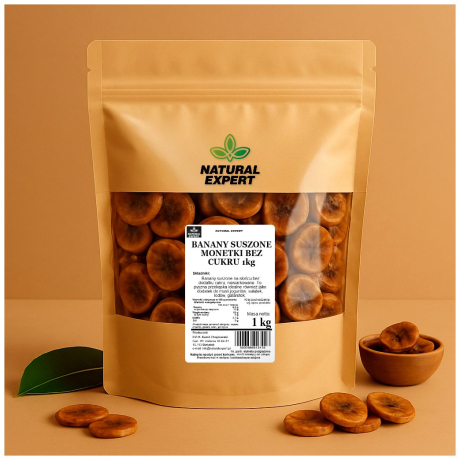 BANANY SUSZONE MONETKI BEZ CUKRU 1kg