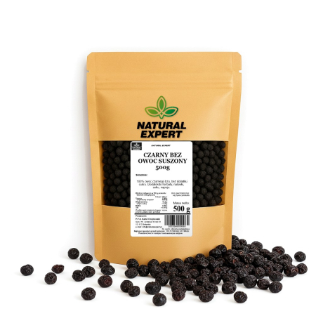 CZARNY BEZ OWOC SUSZONY 500g