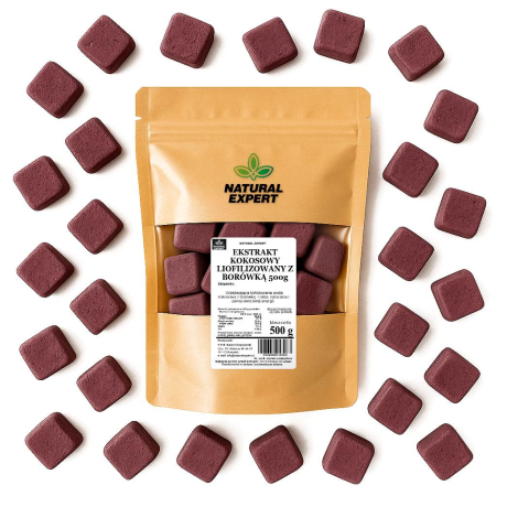 EKSTRAKT KOKOSOWY LIOFILIZOWANY Z BORÓWKĄ 500g