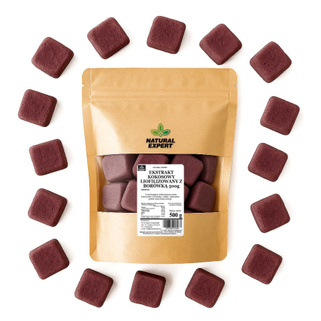 EKSTRAKT KOKOSOWY LIOFILIZOWANY Z BORÓWKĄ 500g
