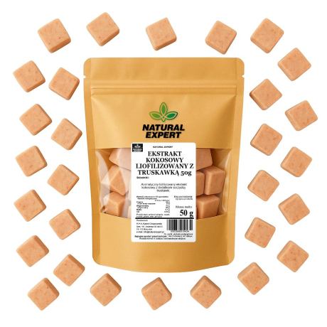 EKSTRAKT KOKOSOWY LIOFILIZOWANY Z TRUSKAWKĄ 50g