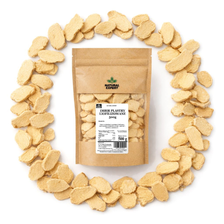 IMBIR PLASTRY LIOFILIZOWANE 500g