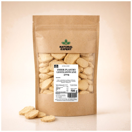 IMBIR PLASTRY LIOFILIZOWANE 500g