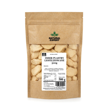 IMBIR PLASTRY LIOFILIZOWANE 500g