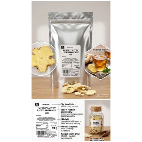 IMBIR PLASTRY LIOFILIZOWANE 50g
