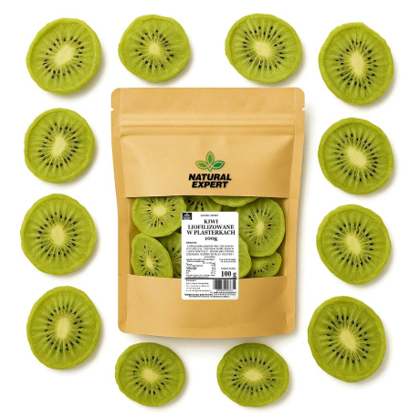 KIWI LIOFILIZOWANE W PLASTERKACH 100g