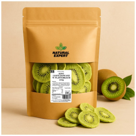 KIWI LIOFILIZOWANE W PLASTERKACH 100g
