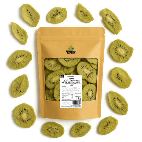KIWI LIOFILIZOWANE W PLASTERKACH 1kg