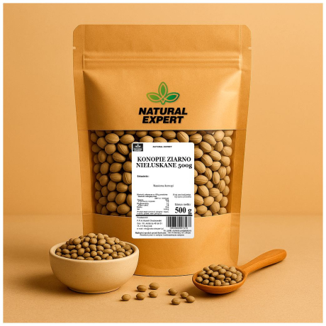KONOPIE ZIARNO NIEŁUSKANE 500g