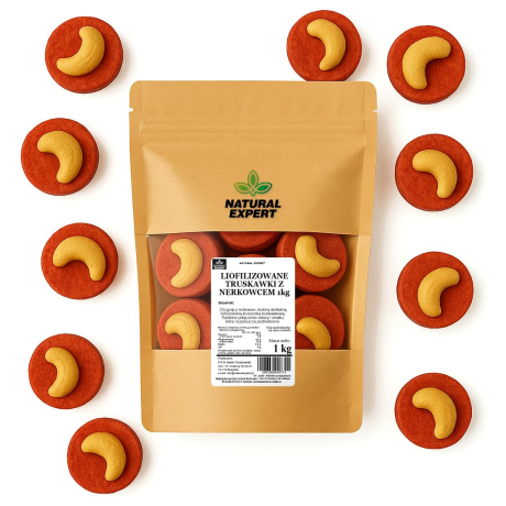 LIOFILIZOWANE TRUSKAWKI Z NERKOWCEM 1kg