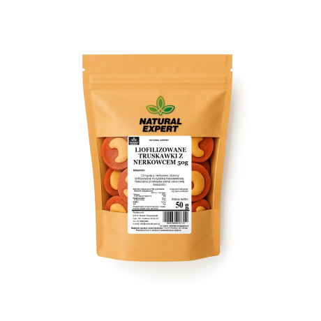 LIOFILIZOWANE TRUSKAWKI Z NERKOWCEM 50g