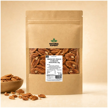 ORZECHY PEKAN ŁUSKANE POŁÓWKI 1kg