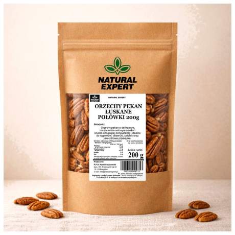 ORZECHY PEKAN ŁUSKANE POŁÓWKI 200g