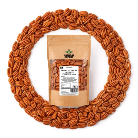 ORZECHY PEKAN ŁUSKANE POŁÓWKI 500g