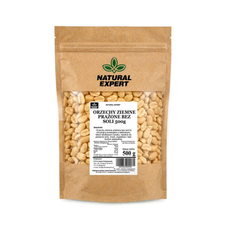 ORZECHY ZIEMNE PRAŻONE BEZ SOLI 500g