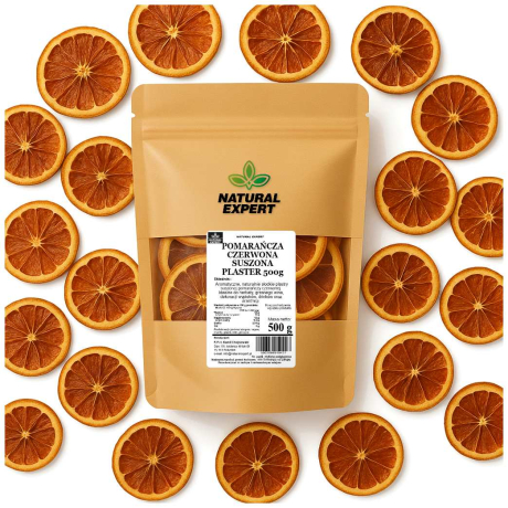 POMARAŃCZA CZERWONA SUSZONA PLASTER 500g