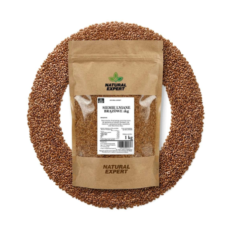SIEMIĘ LNIANE BRĄZOWE 1kg