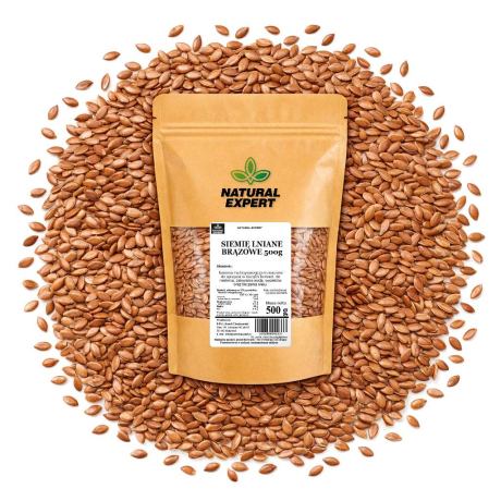 SIEMIĘ LNIANE BRĄZOWE 500g