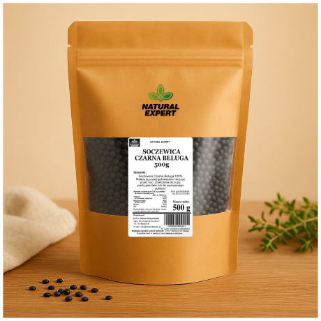 SOCZEWICA CZARNA BELUGA 500g