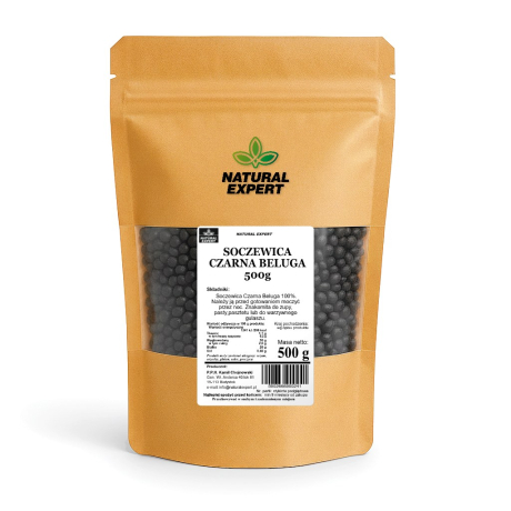 SOCZEWICA CZARNA BELUGA 500g