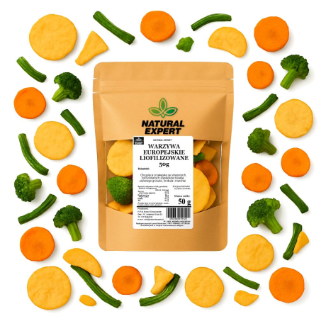 WARZYWA EUROPEJSKIE LIOFILIZOWANE 50g