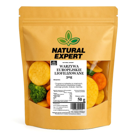 WARZYWA EUROPEJSKIE LIOFILIZOWANE 50g
