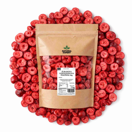 ŻURAWINA LIOFILIZOWANA POŁÓWKI 1kg