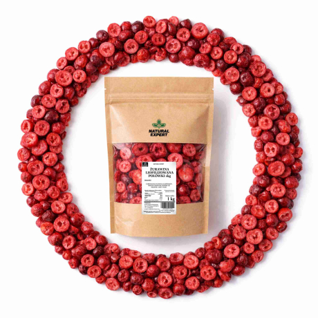 ŻURAWINA LIOFILIZOWANA POŁÓWKI 1kg