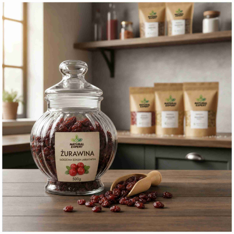 ŻURAWINA SŁODZONA SOKIEM JABŁKOWYM 500g