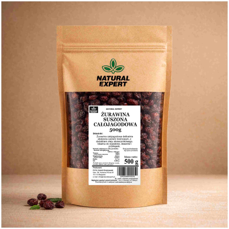 ŻURAWINA SUSZONA CAŁOJAGODOWA 500g