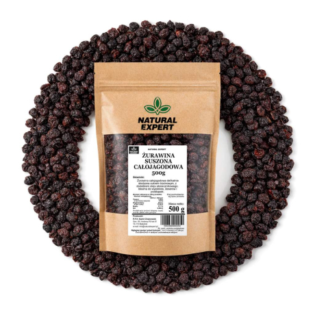ŻURAWINA SUSZONA CAŁOJAGODOWA 500g