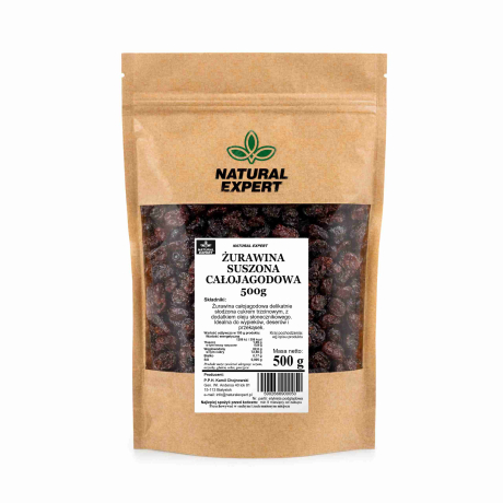 ŻURAWINA SUSZONA CAŁOJAGODOWA 500g