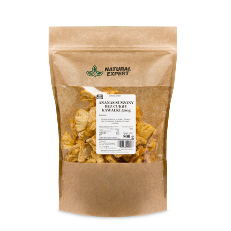 ANANAS SUSZONY BEZ CUKRU KAWAŁKI 500g