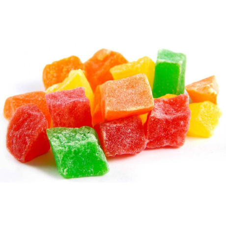 PAPAJA KANDYZOWANA KOLOROWA KOSTKA 500g